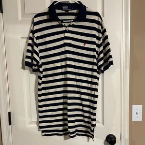 Polo by Ralph Lauren Men's Striped Shirt in Navy and Cream